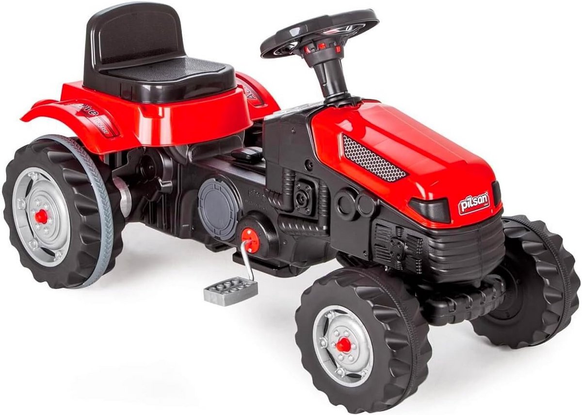 traptractor met voorlader en verwisselbare aanhanger voor kinderen vanaf 3 jaar