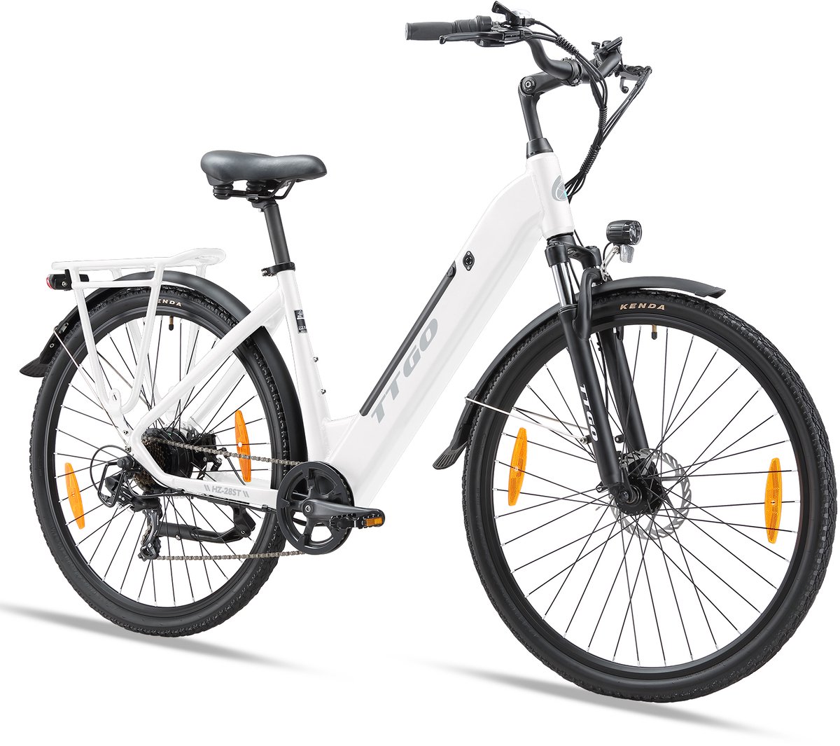 TTGO HZ-28ST Elektrische Fiets - 250W Motor - 36V20Ah Accu - Max Snelheid 25km/u - Max Bereik 80-120km - Shimano 7 Versnellingen - Wit Fiets (elektrisch) kopen online