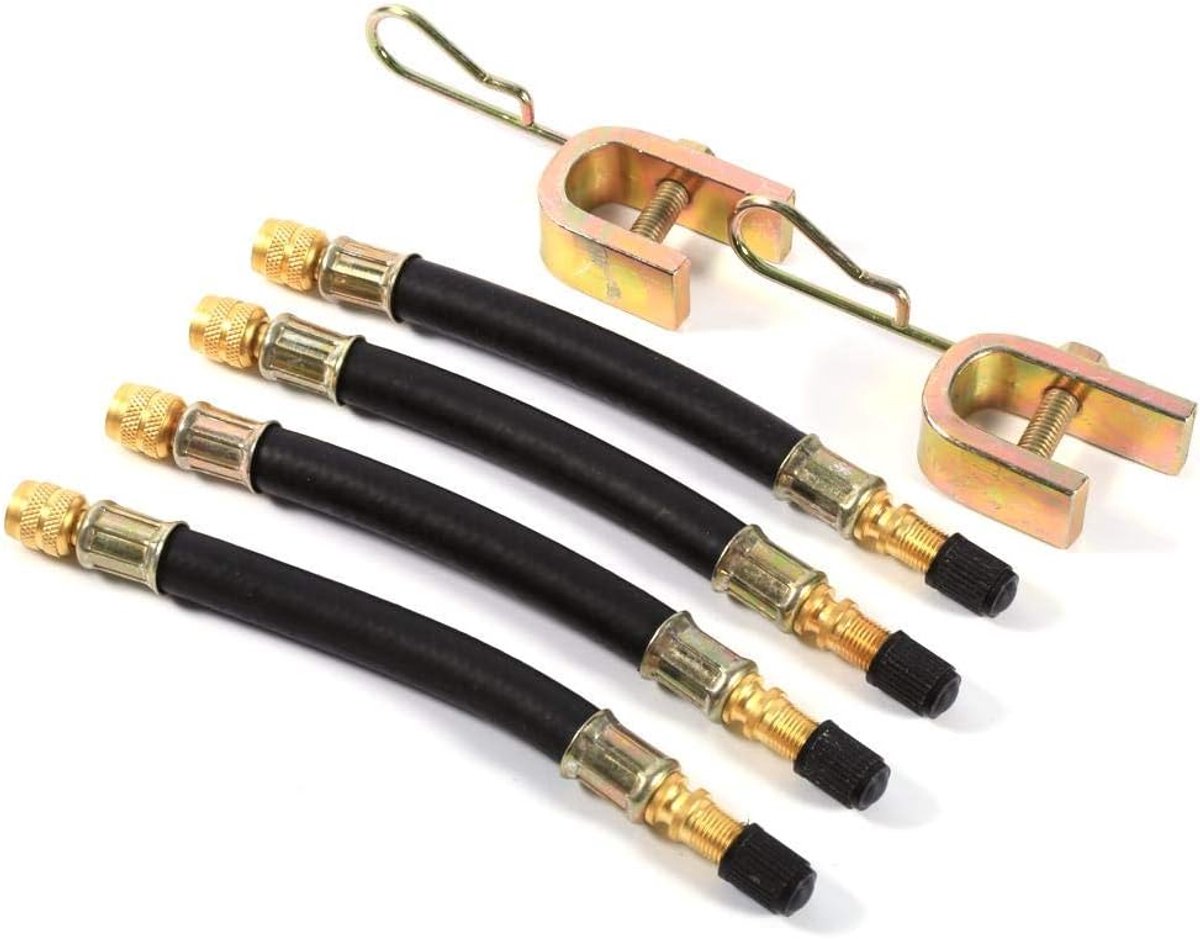 tyre valve extension 4x 140mm flexibele ventielverlenging banden wielen truck adapter klemmen