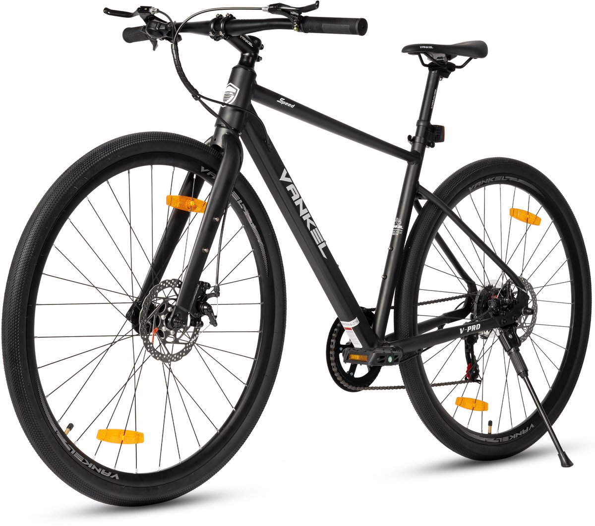 VANKEL 700C Racefiets - 28 inch - SHIMANO Versnelling - Licht Aluminium - Dubbele Schijfrem - Hoge Stijfheid Voorvork - Stad en Sport - Frame 42 cm - Zwart Fiets kopen online