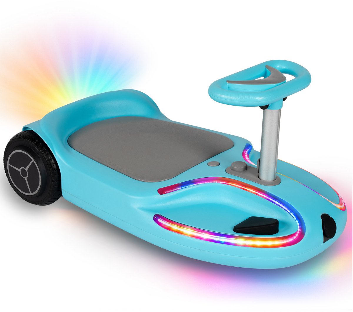 VANKEL Q1 Kinder Elektrische Kart – Sterke 180W Motor – 24V 2A Lithiumbatterij – Opvouwbaar met LED Verlichting – 360° Wielen – Max 60 kg – Veilig en Stabiel Ontwerp – Voor Kinderen vanaf 3 Jaar – Blauw Skelter kopen online