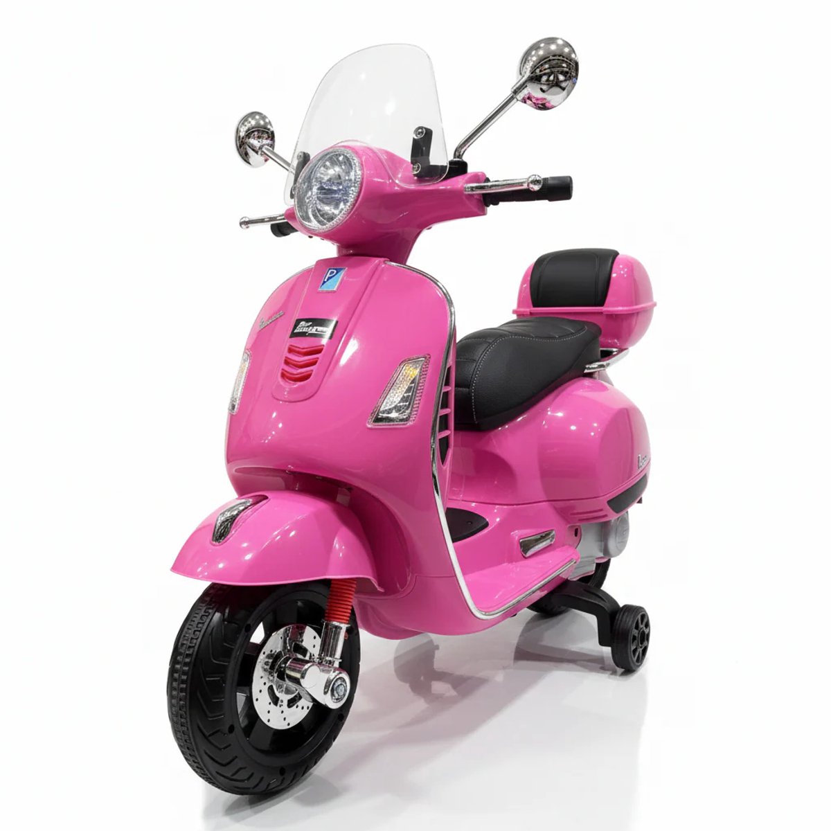 Vespa GTS | Elektrische Kinderscooter - 12V - Lederen zitting - Roze Accuvoertuig kopen online