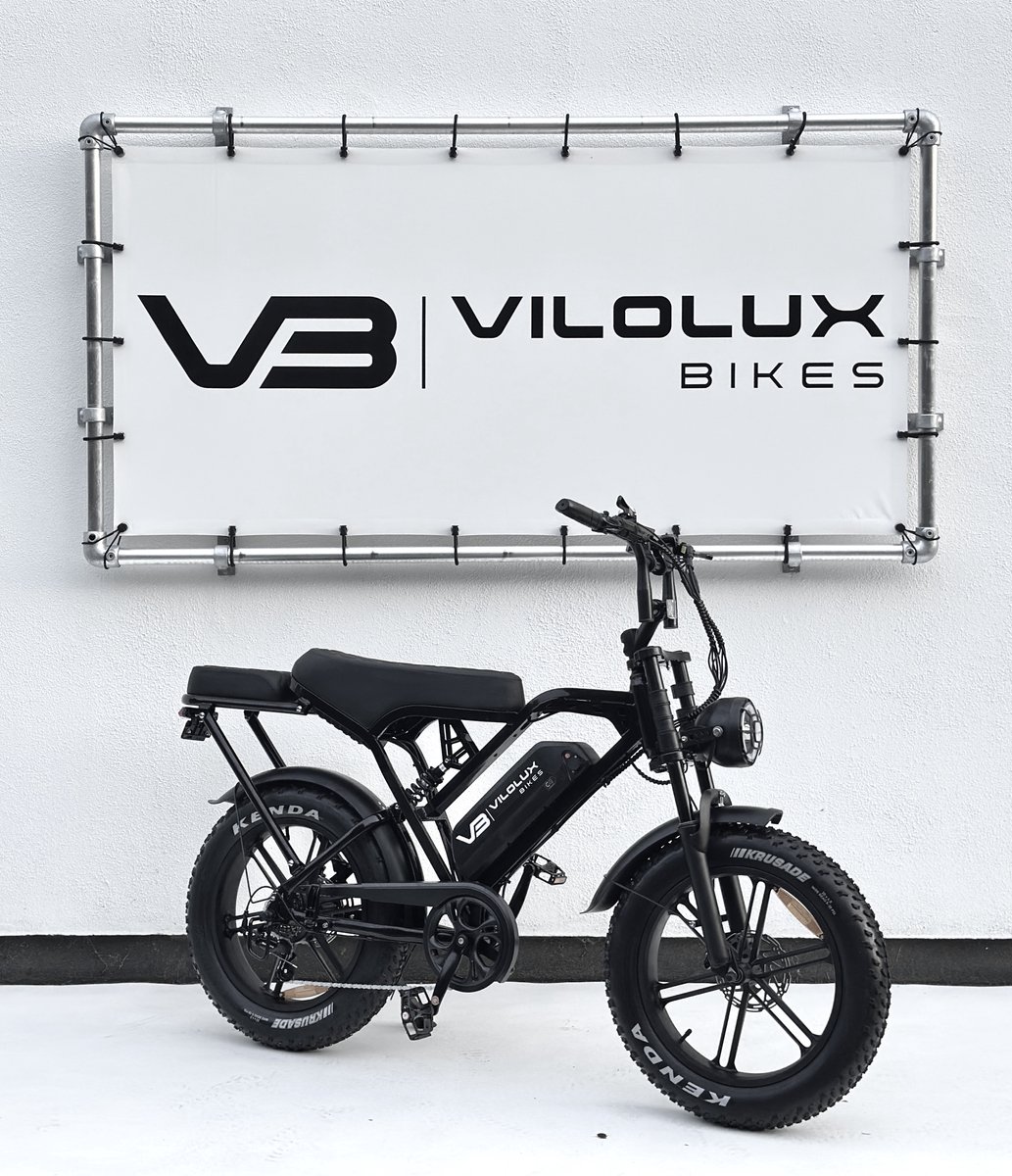 Vilolux® Fatbike electrisch - Fatbike - X80 PRO - V20 Design - 2025 / 2026 Model - Achterzit - Legaal - Rijklaar geleverd - 2 Jaar garantie - Telefoontasje - Hydraulische remmen - Alarm - NFC Key unlock - GPS - Zwart Fiets (elektrisch) kopen online