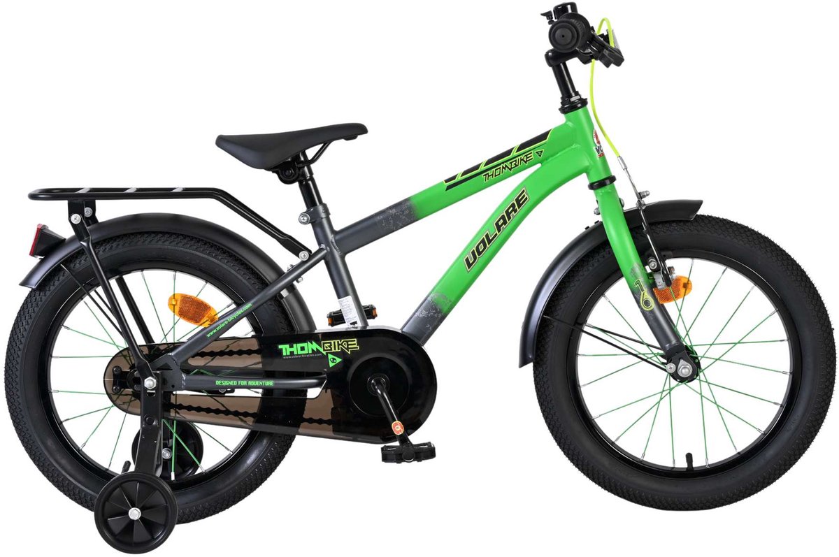 Volare Thombike Kinderfiets - Jongens - 16 inch - Groen Grijs Kinderfiets kopen online
