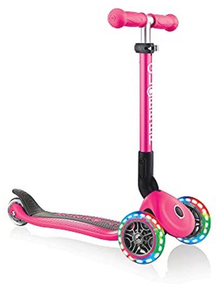 vouwbare kinderstep met verlichting fuchsia kleur