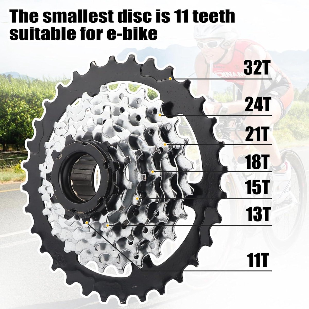 Vrijloop 7/8 versnellingen met 11-28 tanden/11-32 tanden - Schroefbaar Meervoudig Freewheel (7 versnellingen 11-32 tanden) - Fietsaccessoire Fiets kopen online