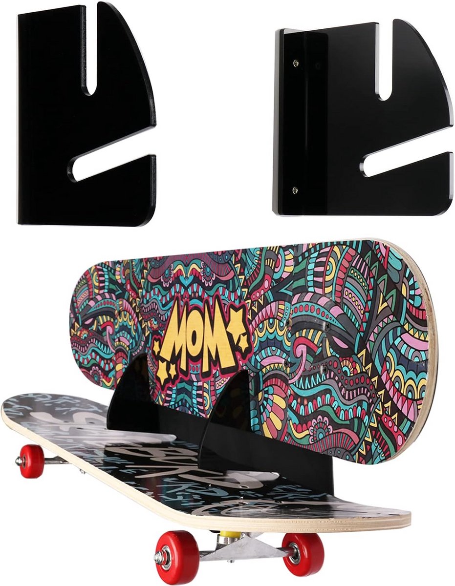 Wandmontage Skateboard Opslag Rek voor Horizontale Display en Ruimtebesparende Berging Skateonderdeel kopen online
