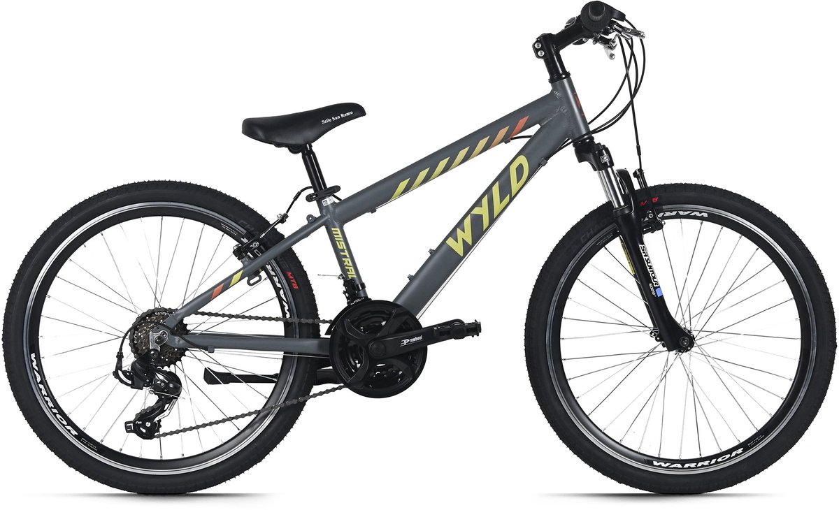 wyld kinderfiets 24 mistral grijs 18 versnellingen rh 32 cm vanaf 8 jaar