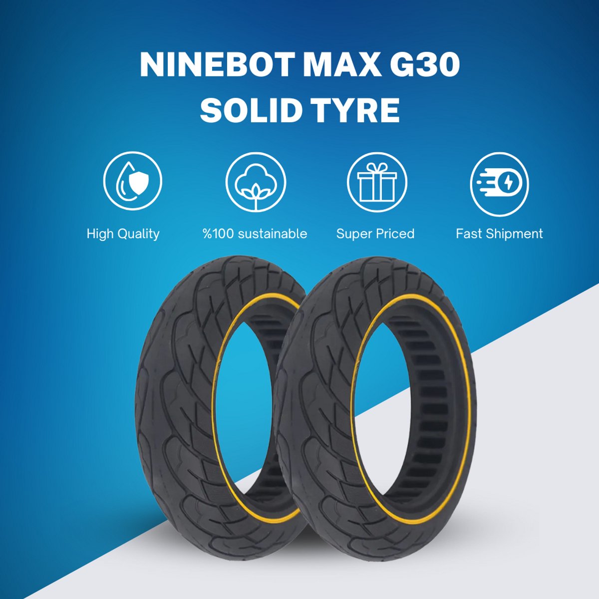 ZenXstore Volledige band, 10 x 2,5 cm,voor Ninebot Max G30 step, vervangt Tubeless 60/70-6,5 banden, 25 cm, lekbestendig Buitenspeelvoertuigaccessoire kopen online