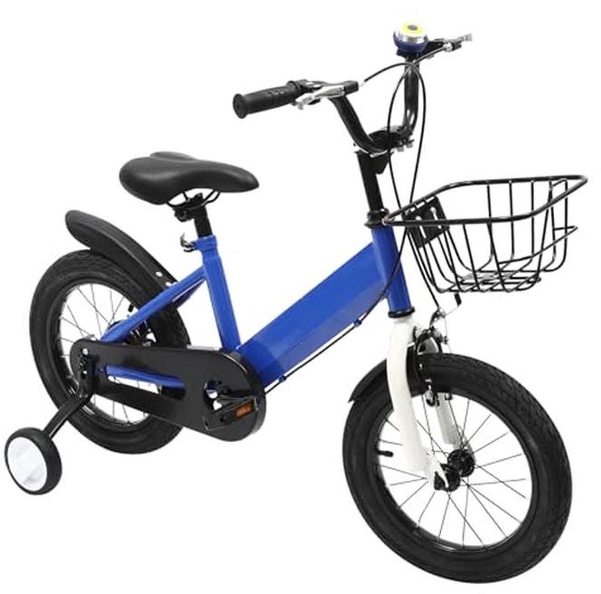14 inch kinderfiets voor 3 tot 5 jaar met voormand en steunwielen - Hoogte verstelbaar voor jongens en meisjes Kinderfiets kopen online