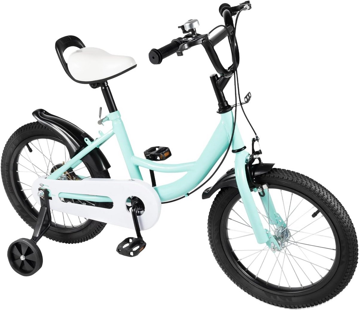 16 inch Kinderfiets Groen met Zijwieltjes voor Jongens en Meisjes Kinderfiets kopen online