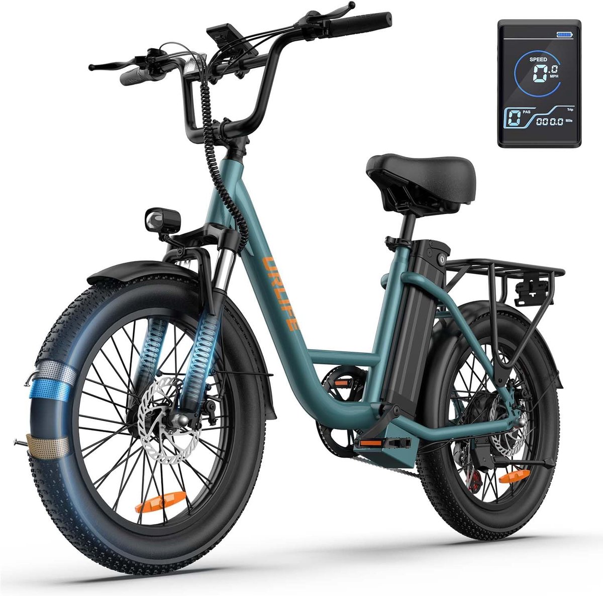 20 inch elektrische fiets 155 195 cm 48v 13ah verwisselbare accu tot 100km 250 w motor 20 3 0 dikke band lcd scherm 25 km u 7 versnellingen elektrische fietsen voor heren en dames groente