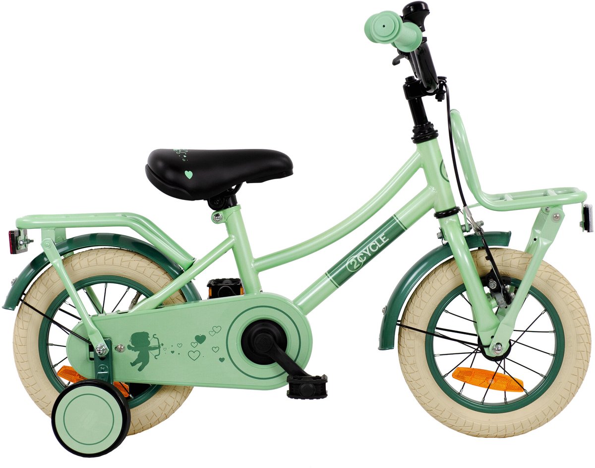 2Cycle Cupido kinderfiets 12 inch (2 tot 4 jaar) voor meisjes mintgroen Kinderfiets kopen online