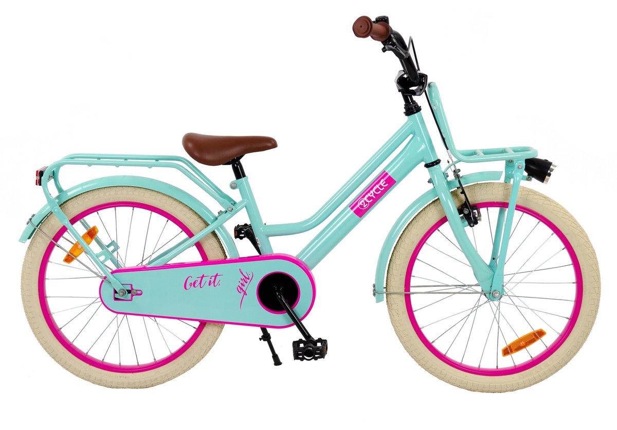2cycle get it girl 20 inch 6 tot 8 jaar voor meisjes kinderfiets turquoise