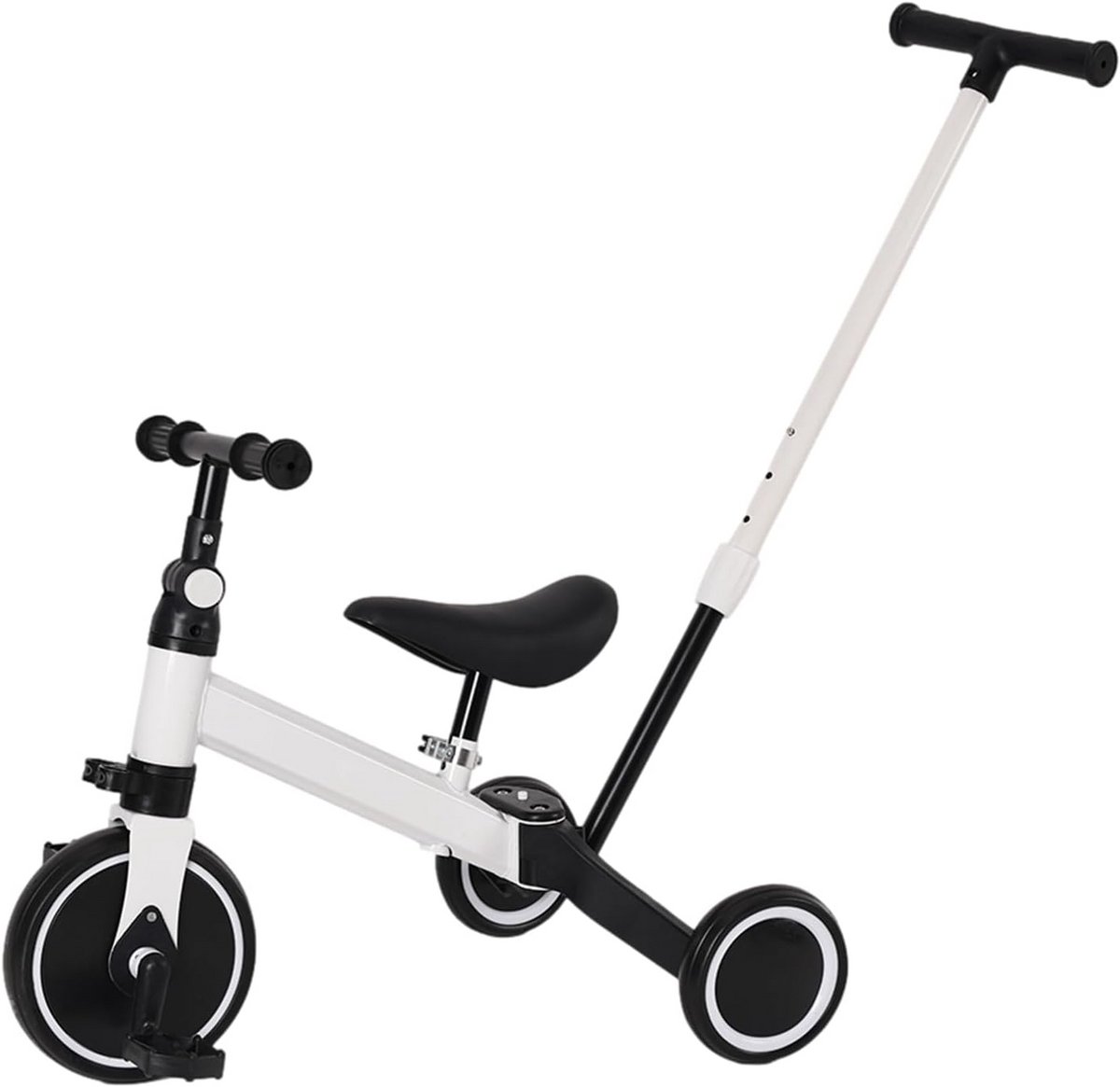 3 in 1 driewieler loopfiets met duwstang voor peuters vanaf 18 maanden