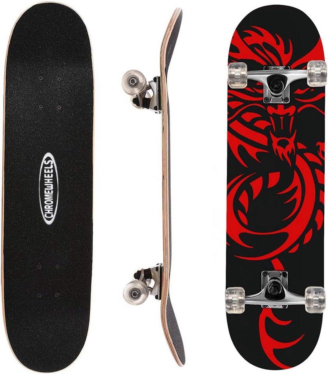 31 inch Skateboard Dubbele Kick Skate Board Cruiser Longboard voor Kinderen en Beginners Skateonderdeel kopen online