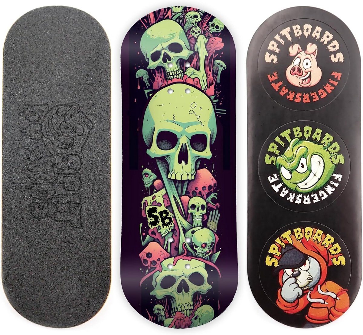 34mm Fingerboard Deck 96mm Real Wood 5 Layers Popsicle Street Shape Optimized Concave Slimey Skulls Skateonderdeel kopen online