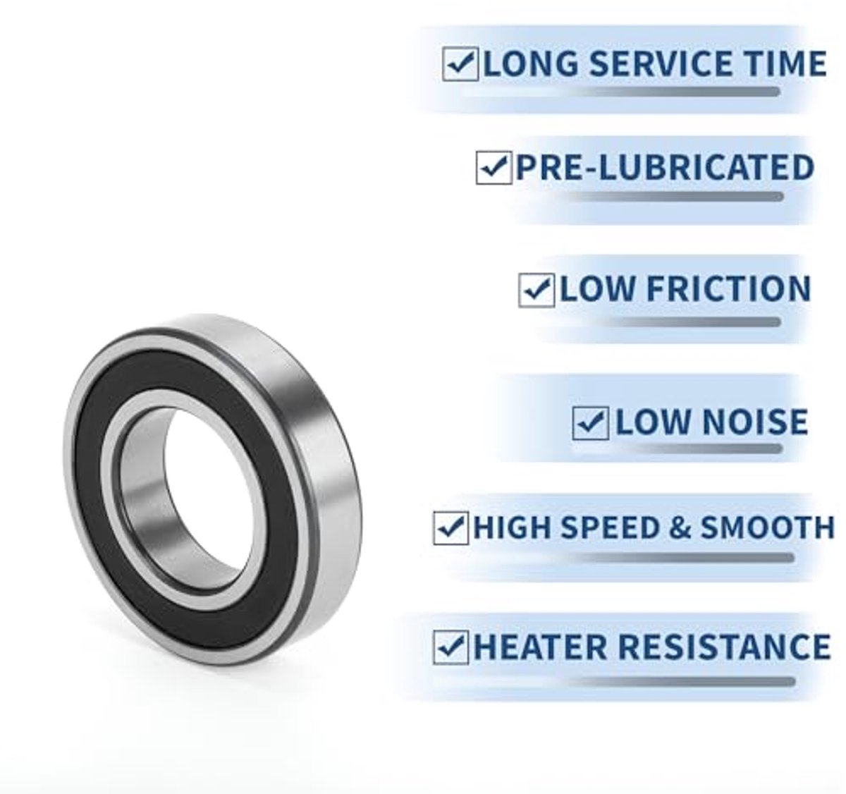 6209VV & Deep Trench Ball Bearings P5 45x85x19mm Lubricated Bearings Double Rubber Seal Black Silver Tone Scooter Skateboard Wheel Skateonderdeel kopen online