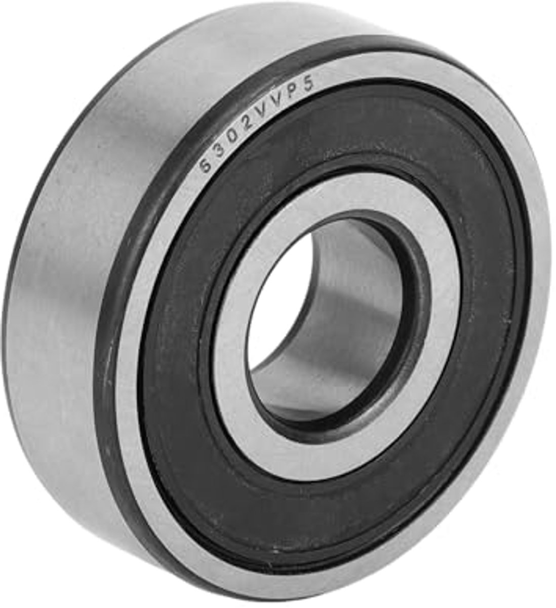 6302vv deep groove ball bearings p5 15x42x13mm lubricated bearings double rubber seal black silver tone scooter skateboard wheel