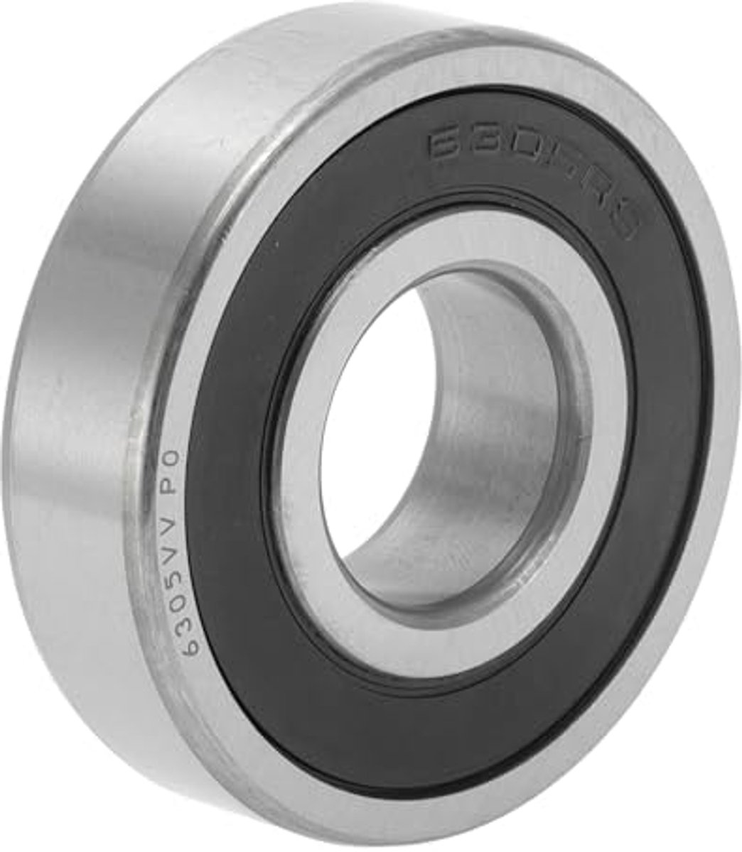 6305vv deep groove ball bearings p0 25x62x17mm lubricated bearings double rubber seal black silver tone scooter skateboard wheel
