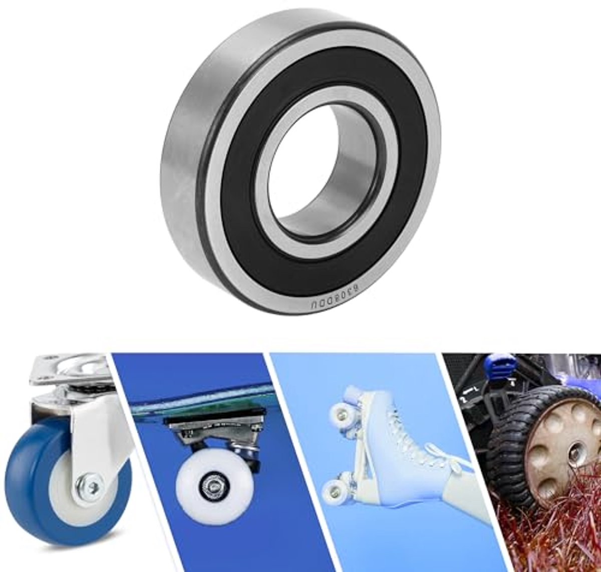 6308ddu deep groove ball bearings p6 40x90x23mm lubricated bearings double rubber seal black silver tone scooter skateboard wheel