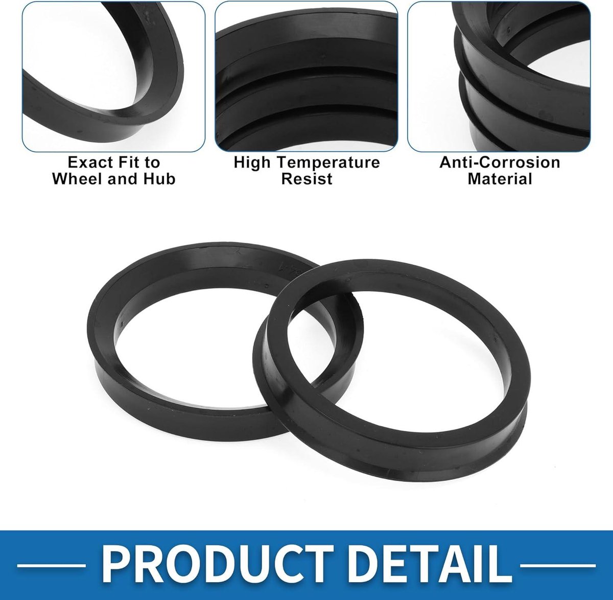 All4You - Duurzame Hub Centric Rings Zwart OD 64.1mm naar ID 54.1mm - Set van 4 met Schokabsorberende Eigenschappen Buitenspeelvoertuigaccessoire kopen online