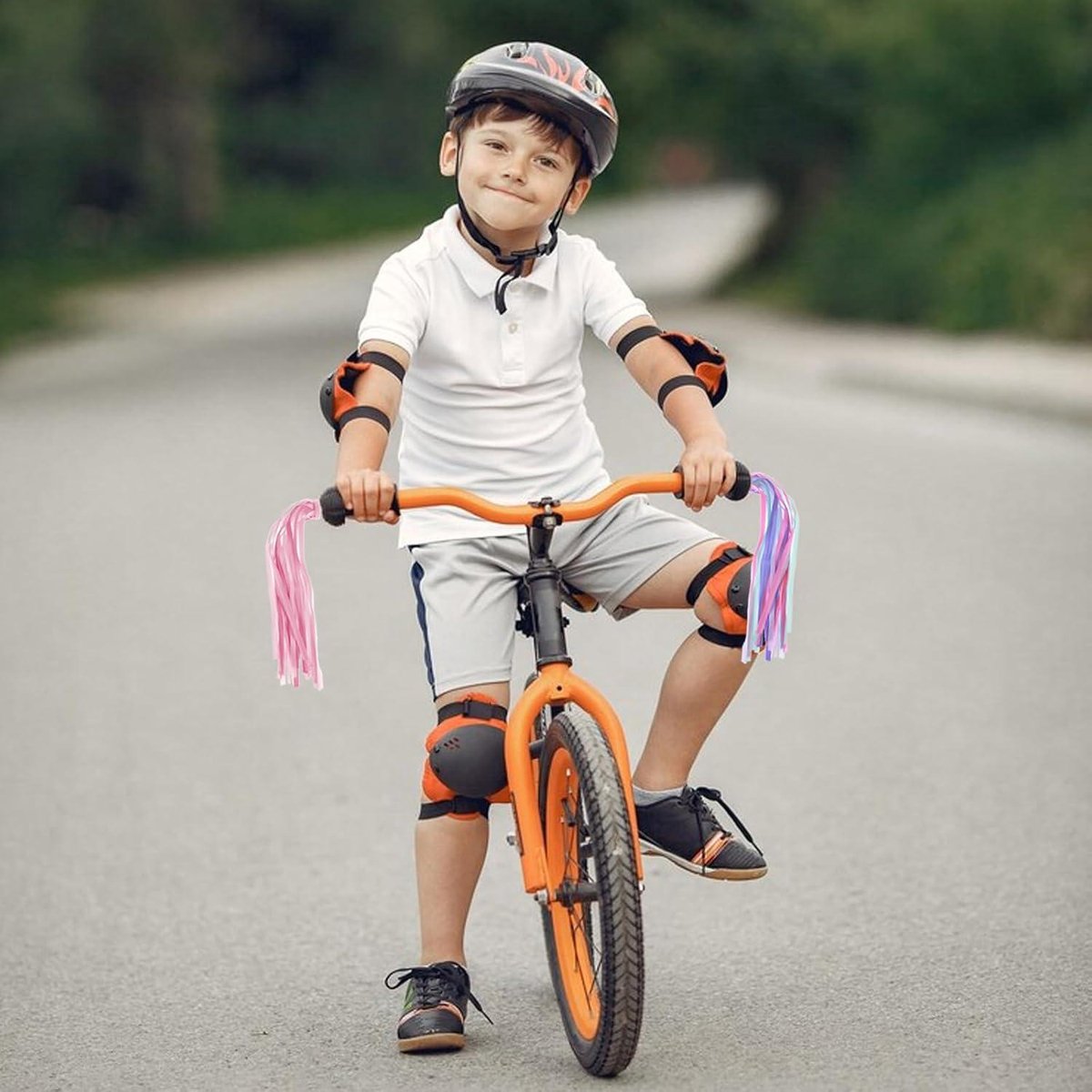 All4You - Kleurrijke stuurfranjes voor kinderfiets - Stuurkwasten decoratie - Luchtslangen fiets decoratie Kinderfiets kopen online