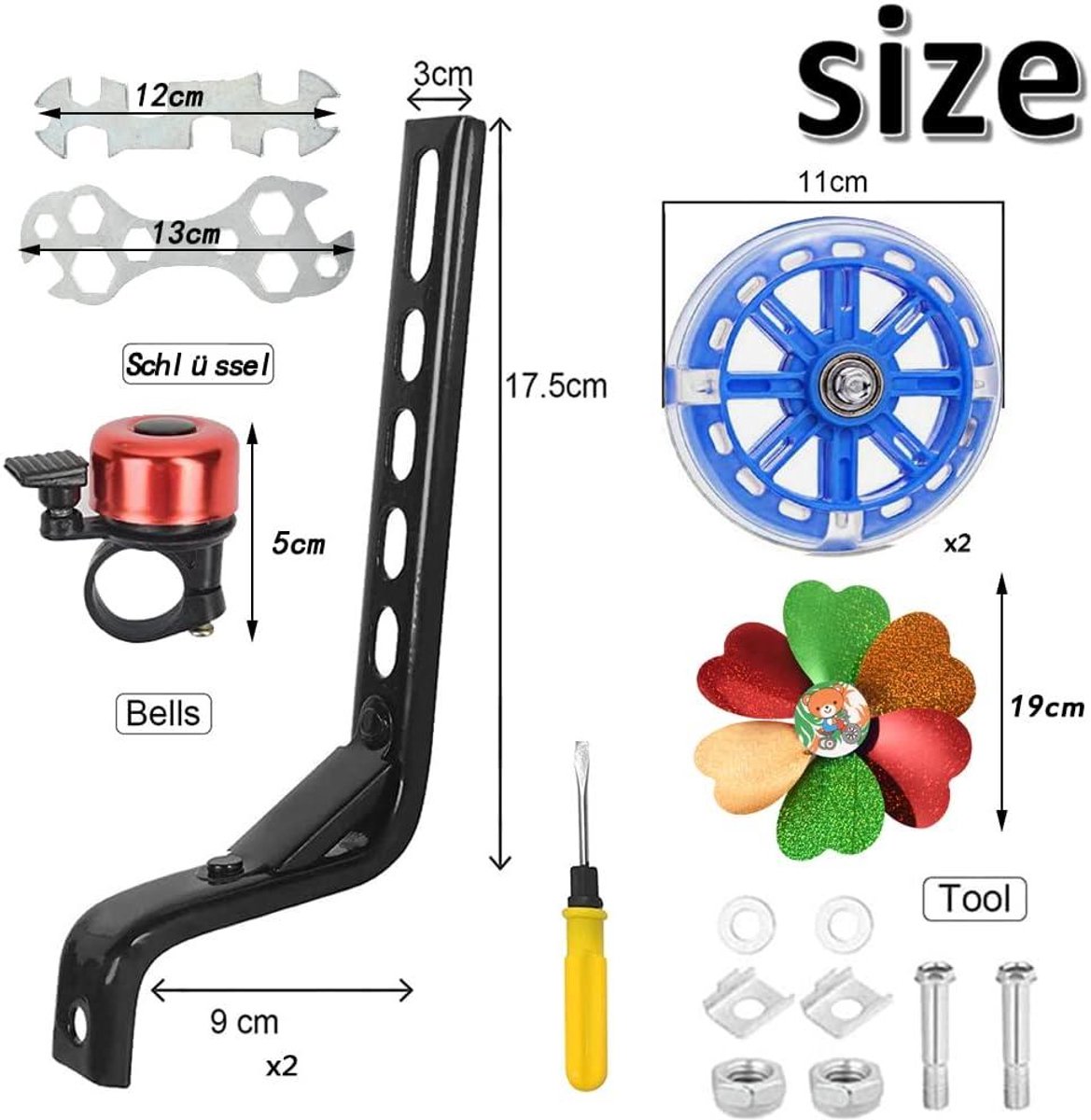 Allecta - Steunwielen voor kinderfiets - Hulpwielen voor volwassenen - Blauw Kinderfiets kopen online