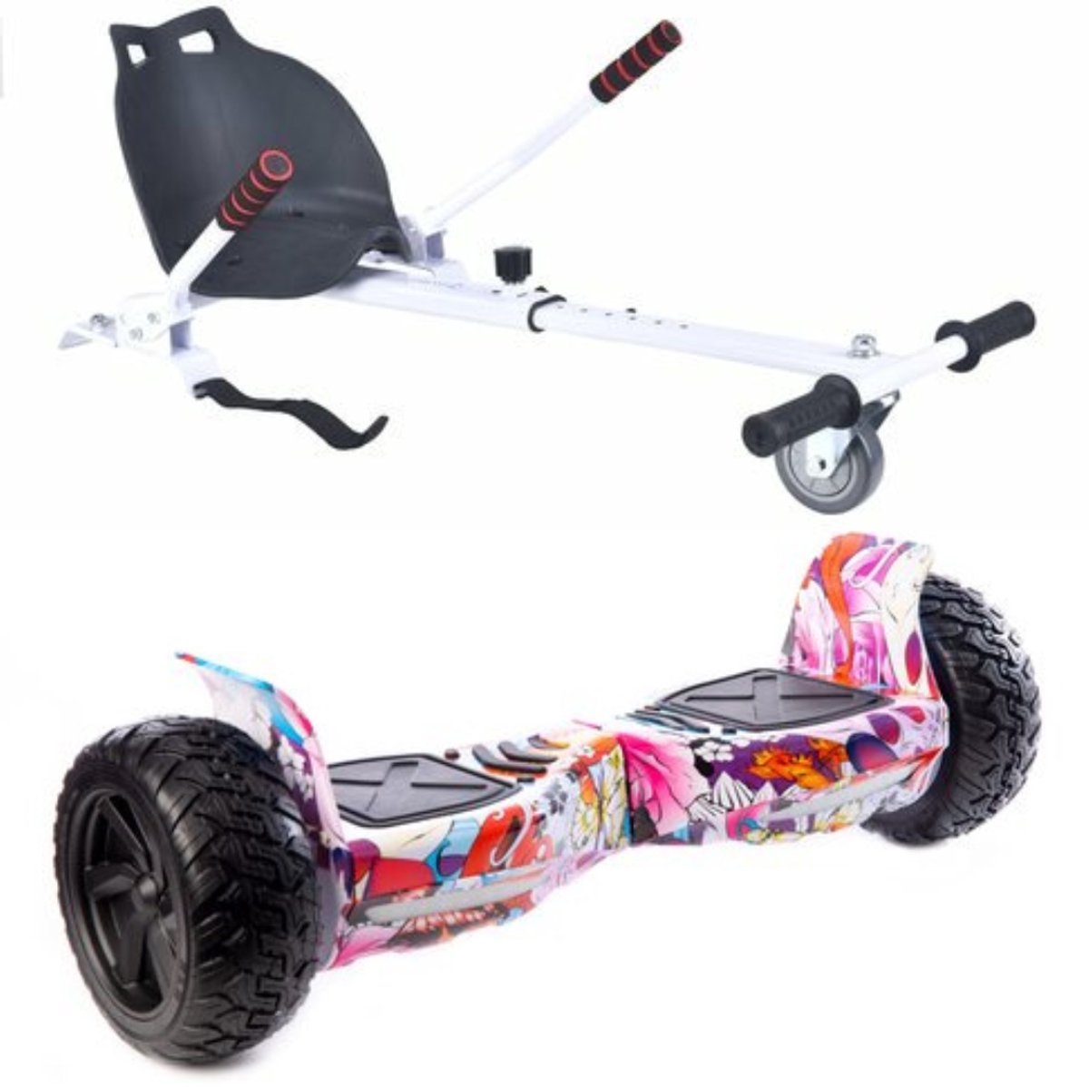 Altrado - Hoverboard + Hoverkart – Rose HipHop - 8.5 inch Off-Road - 15 km/h - 10km bereik - Bluetooth speaker - Oxboard - Hoverboards Hoverboard kopen online