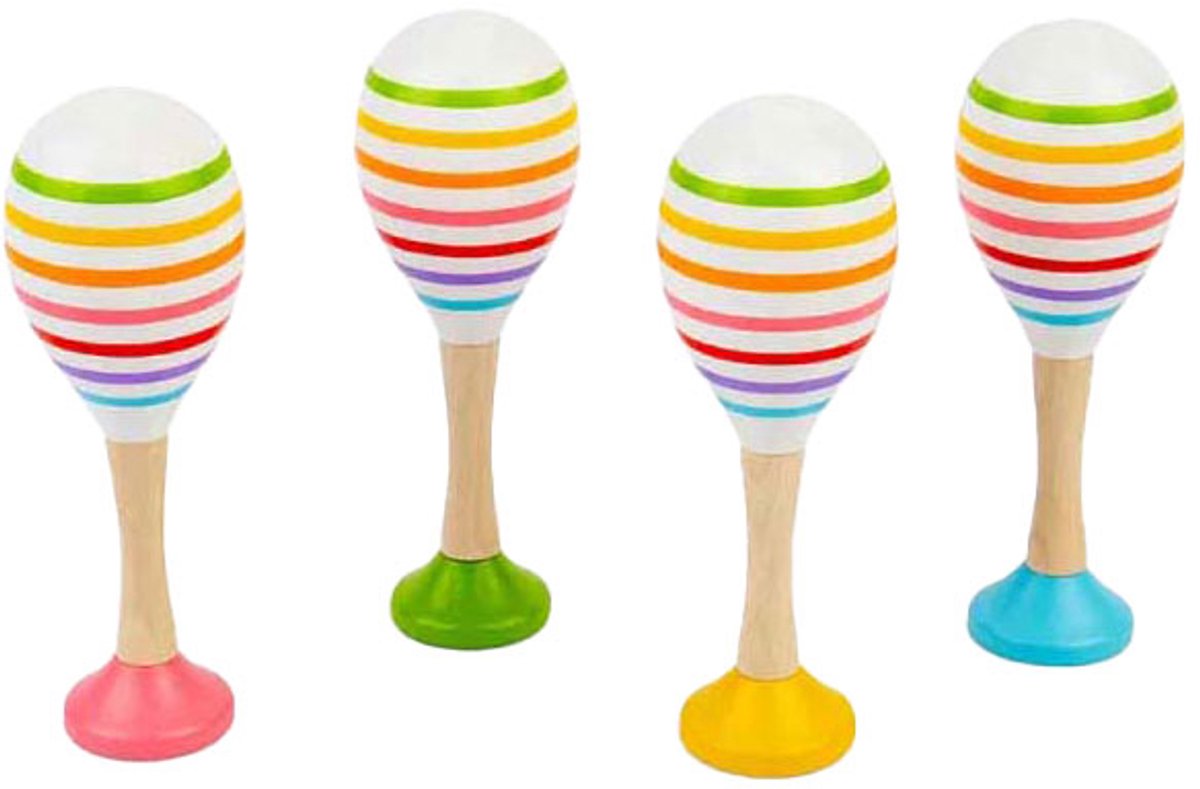 BigJigs houten maraca speelgoed set - kleurrijk muziekinstrument. Step kopen online
