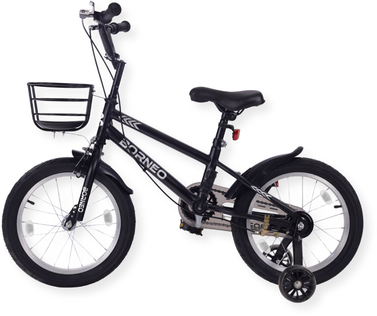 Buxibo - Kinderfiets voor Jongens - Borneo - 16 Inch - Zwart Kinderfiets kopen online