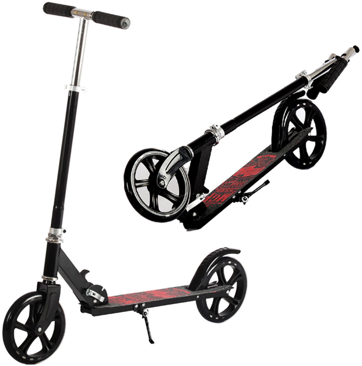 cityroller kinder tretroller faltbar h henverstellbar mit federung schutzblechen pu r der robuster scooter f r kinder jugendliche tragf higkeit bis 100 kg