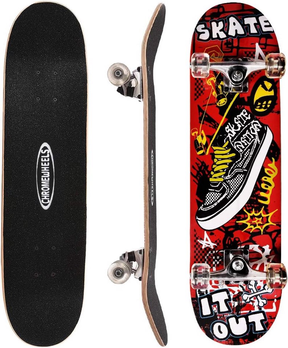 Compleet Double Kick Longboard Skateboard 78,7 cm 8 Lagen Esdoorn Hout Skateonderdeel kopen online