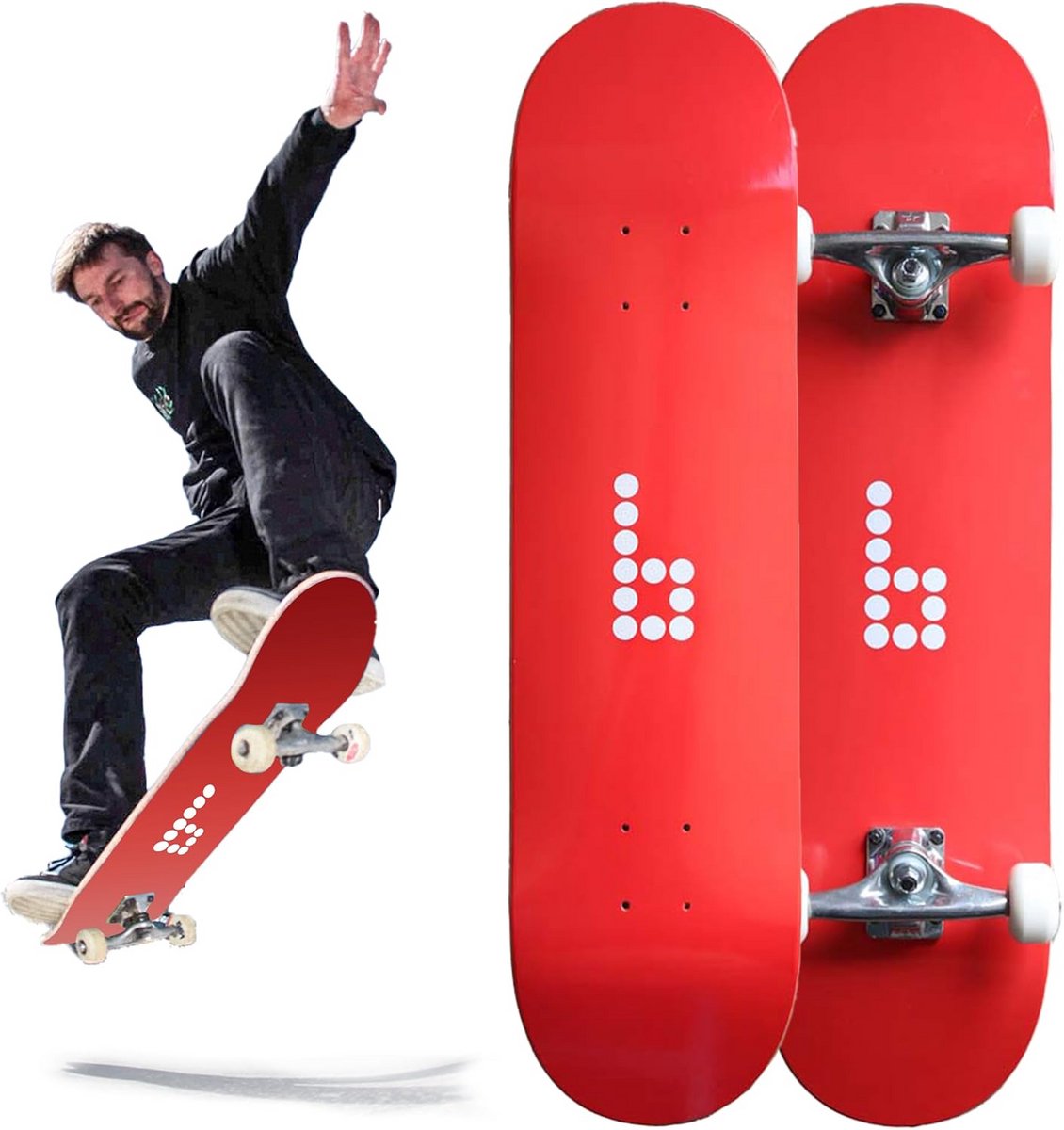 compleet skateboard 31 5 inch voor beginners en gevorderden 7 laags canadees esdoornhout