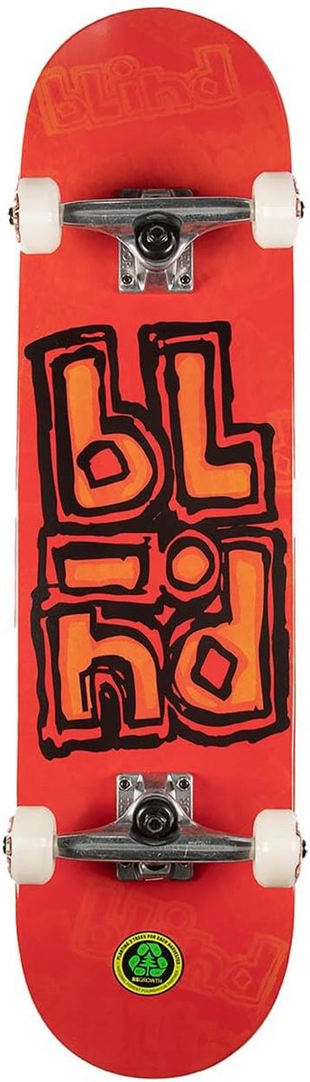 compleet skateboard 8 0 inch breed orange inclusief trucks en wielen