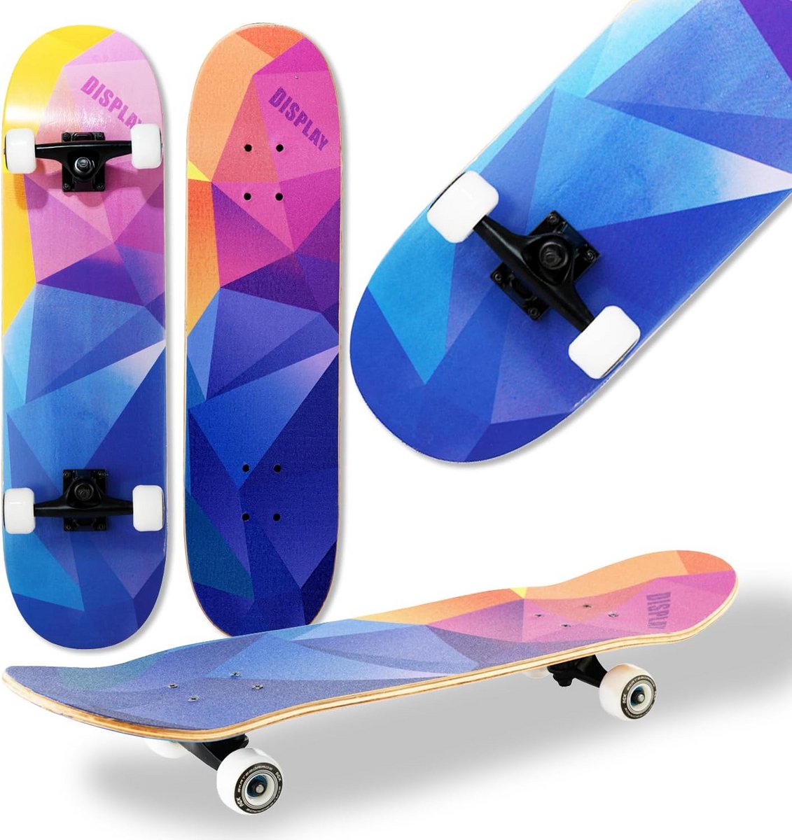 compleet skateboard hout compleet voor beginners jeugd en volwassenen dubbele kick concave