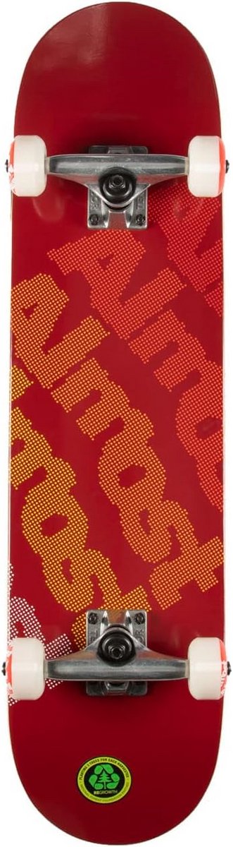 compleet skateboard lichtrood 7 75 x 31 2 inch