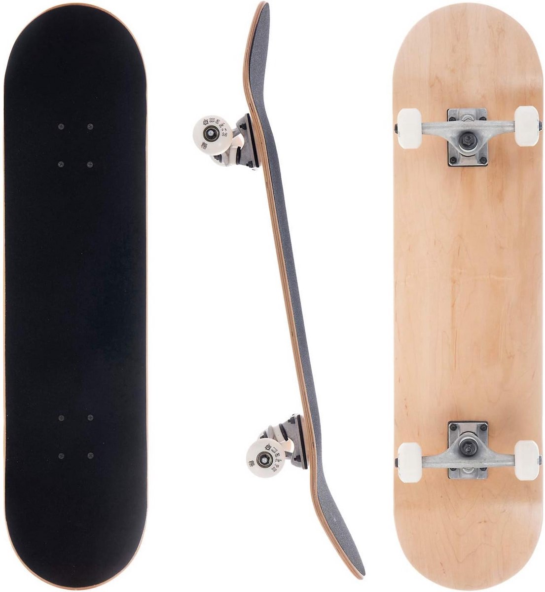 compleet skateboard voor beginners en gevorderden canada esdoorn hout geruit patroon