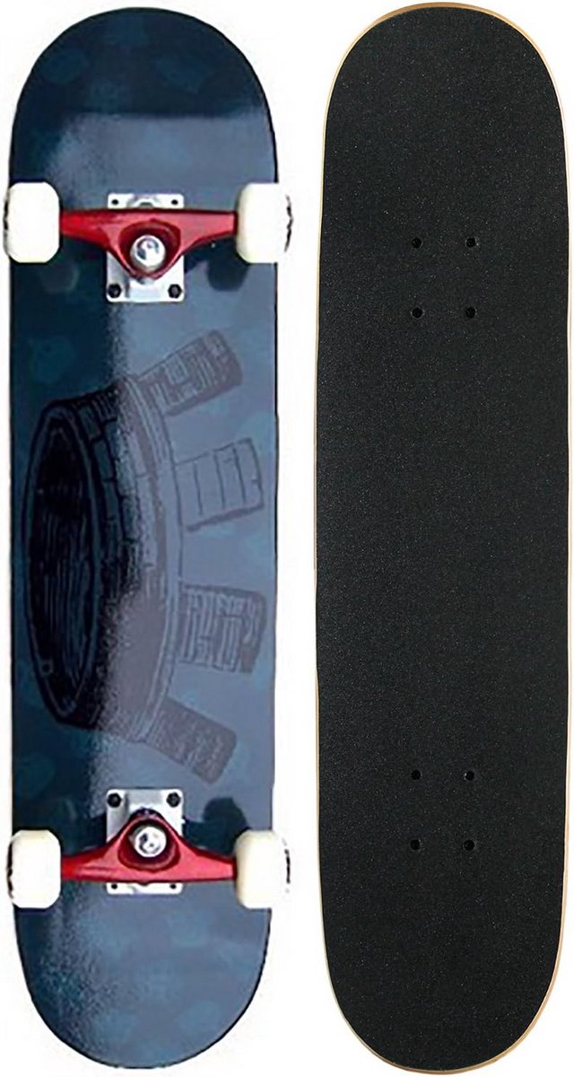 compleet skateboard voor beginners en gevorderden schaduwblauw