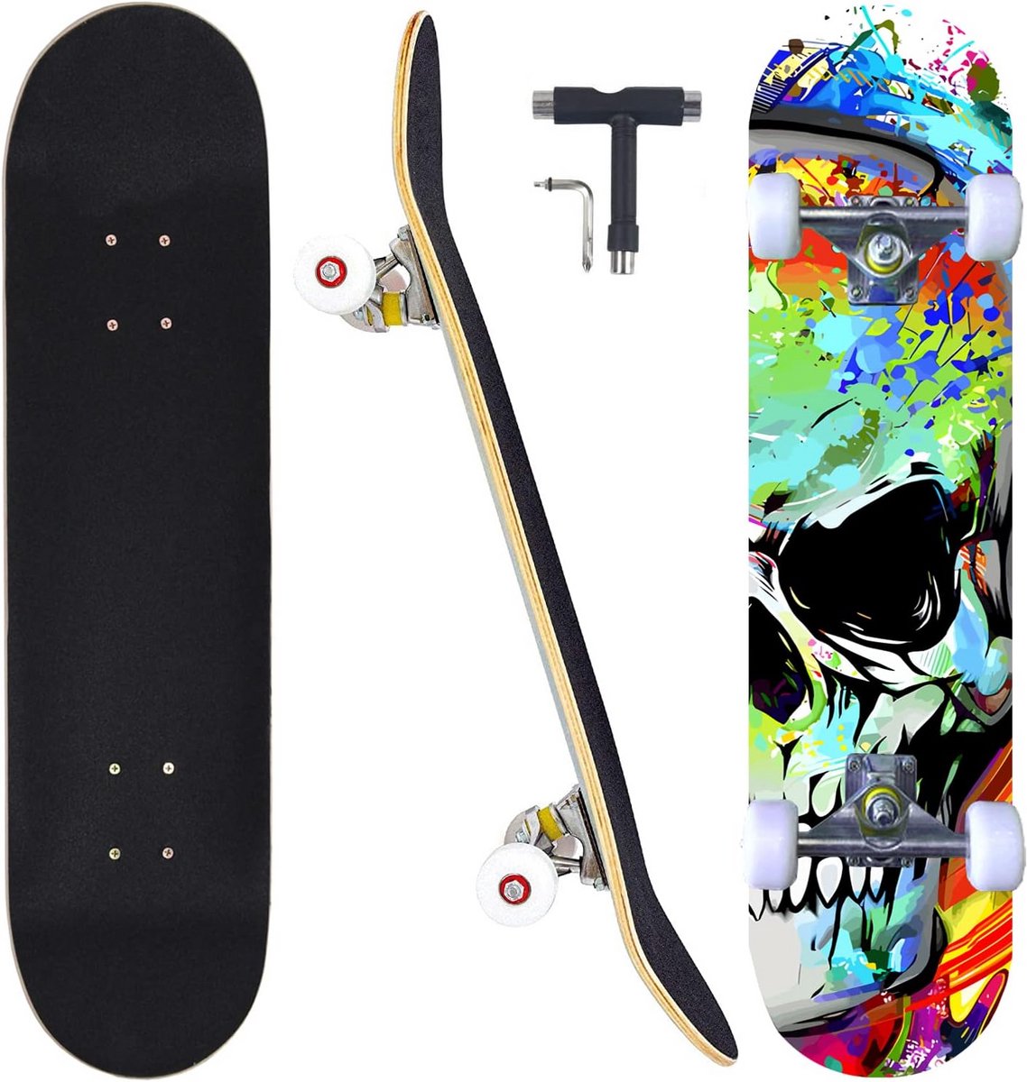 complete skateboard 7 ply canadees esdoorn dubbele kick concave