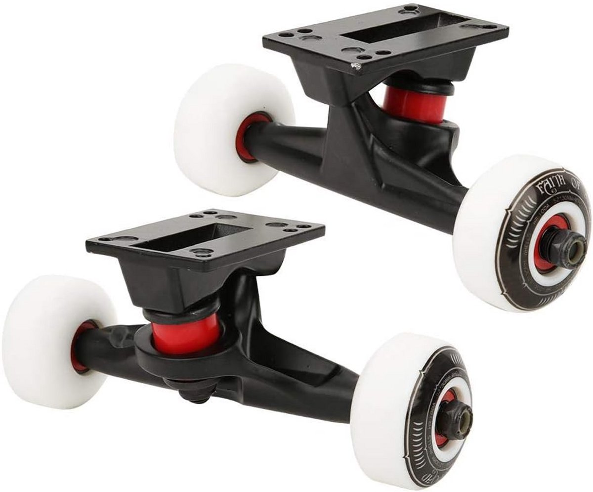 complete skateboard truck en wiel set voor dubbel gebogen boards