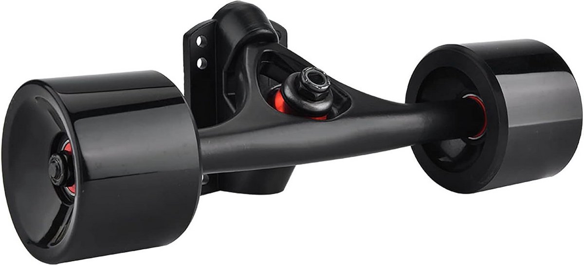 Complete Skateboard Truck Set met Wielen, Lagers en Montageonderdelen - Zwart Skateonderdeel kopen online