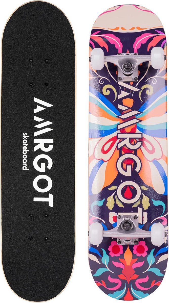 Complete Skateboard voor Beginners - 80x20cm - 7-Laags Esdoornhout - Double Kick Concave voor Kinderen, Jongens en Meisjes Skateonderdeel kopen online