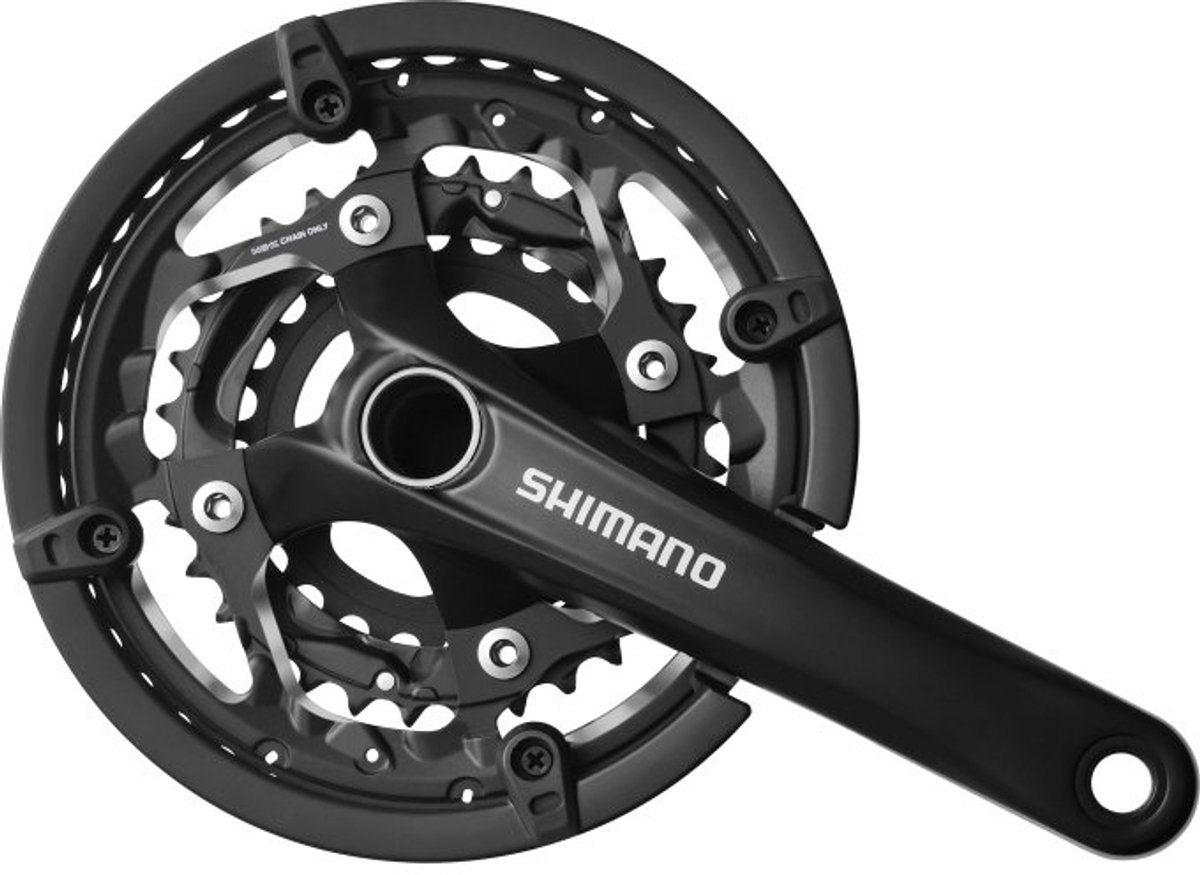 crankstel shimano trekking fc t551 3x10 speed 175 48 36 26t incl bb52 zwart
