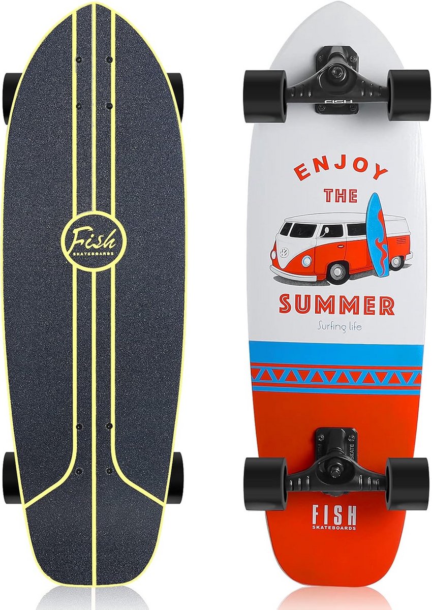 cruiser skateboard 86 cm compleet voor beginners tieners en volwassenen 7 laags esdoornhout