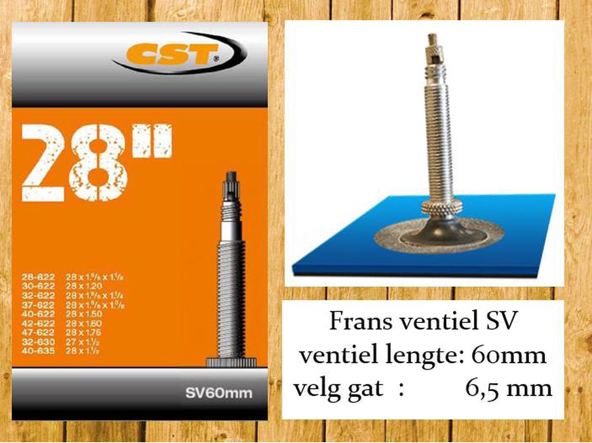 cst binnenband 28 presta ventiel 60mm geschikt voor stadsfietsen etrto 28 47 622 630