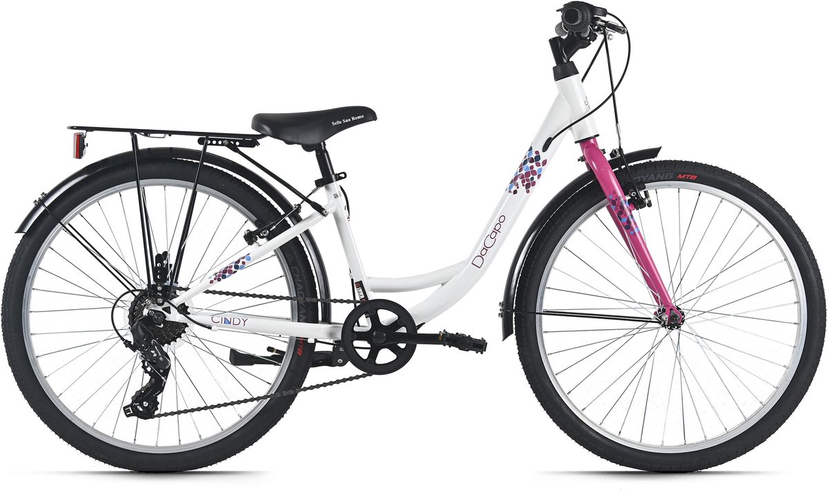 DaCapo kinderfiets 24" Cindy wit 7 versnellingen framemaat 32 cm – vanaf 8 jaar Kinderfiets kopen online