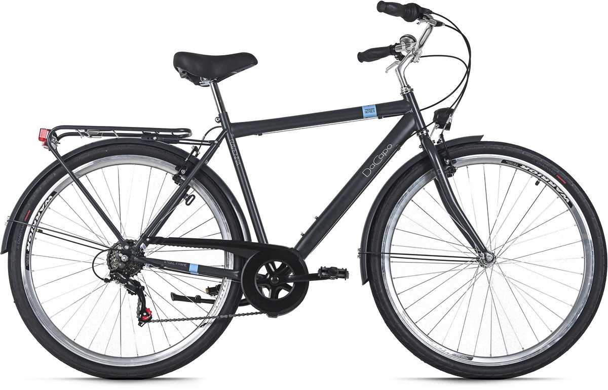 dacapo trekkingfiets heren 28 ravenna 6 antraciet 6 versnellingen framemaat 48 cm