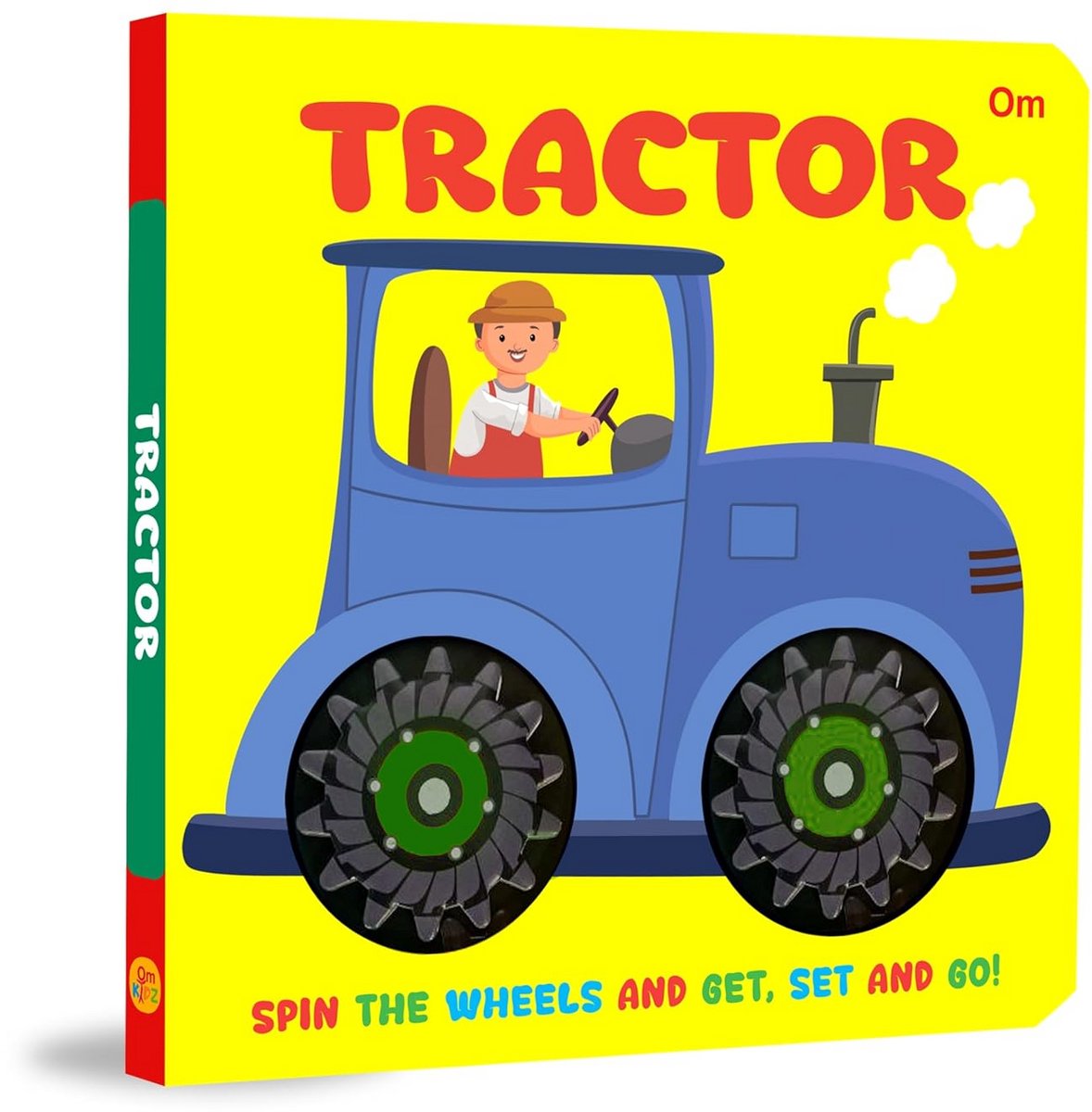 draagbaar boek met draaiwielen voor peuters en dreumesen 1 3 jaar stoer boek over een tractor
