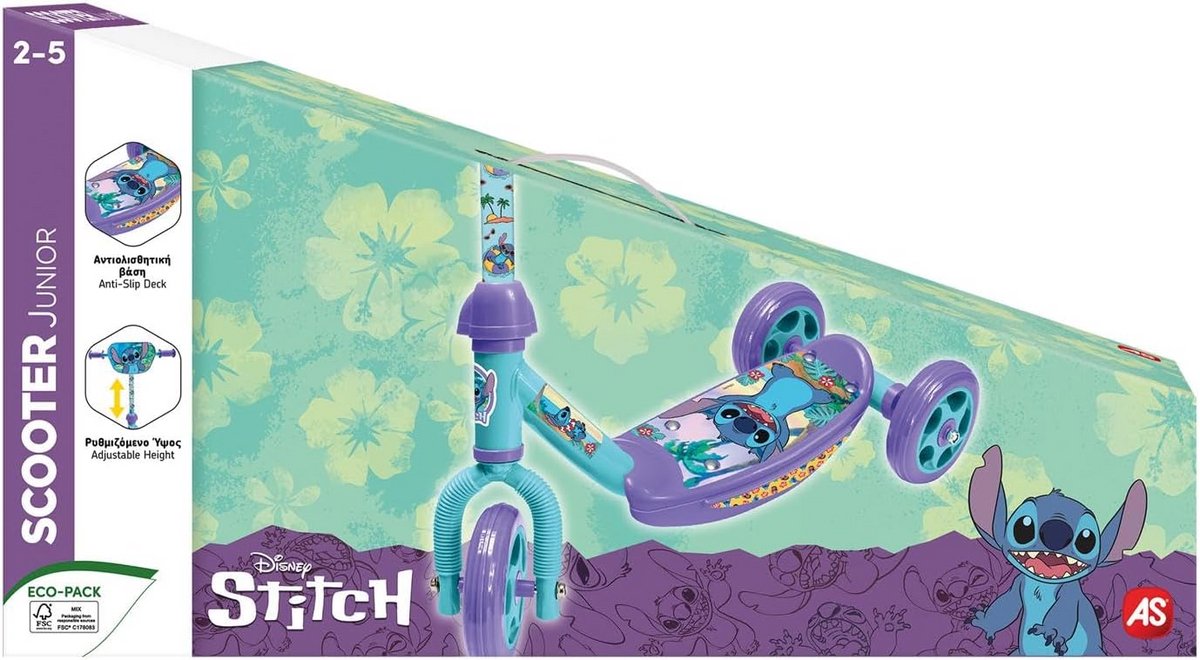 driewiel step voor peuters met ergonomisch stuur en antislip voetplaat